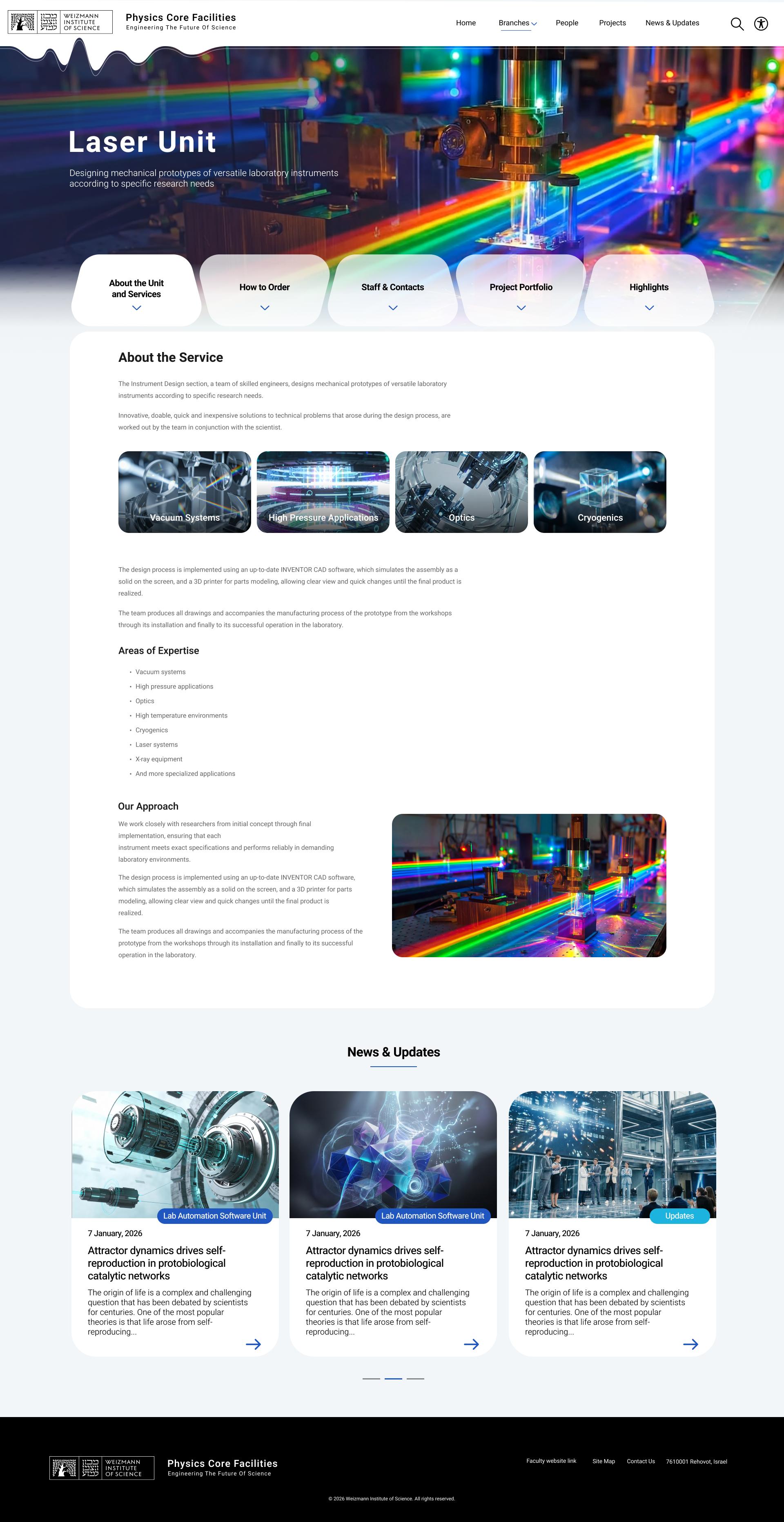 Advanced Laser Unit facility interface